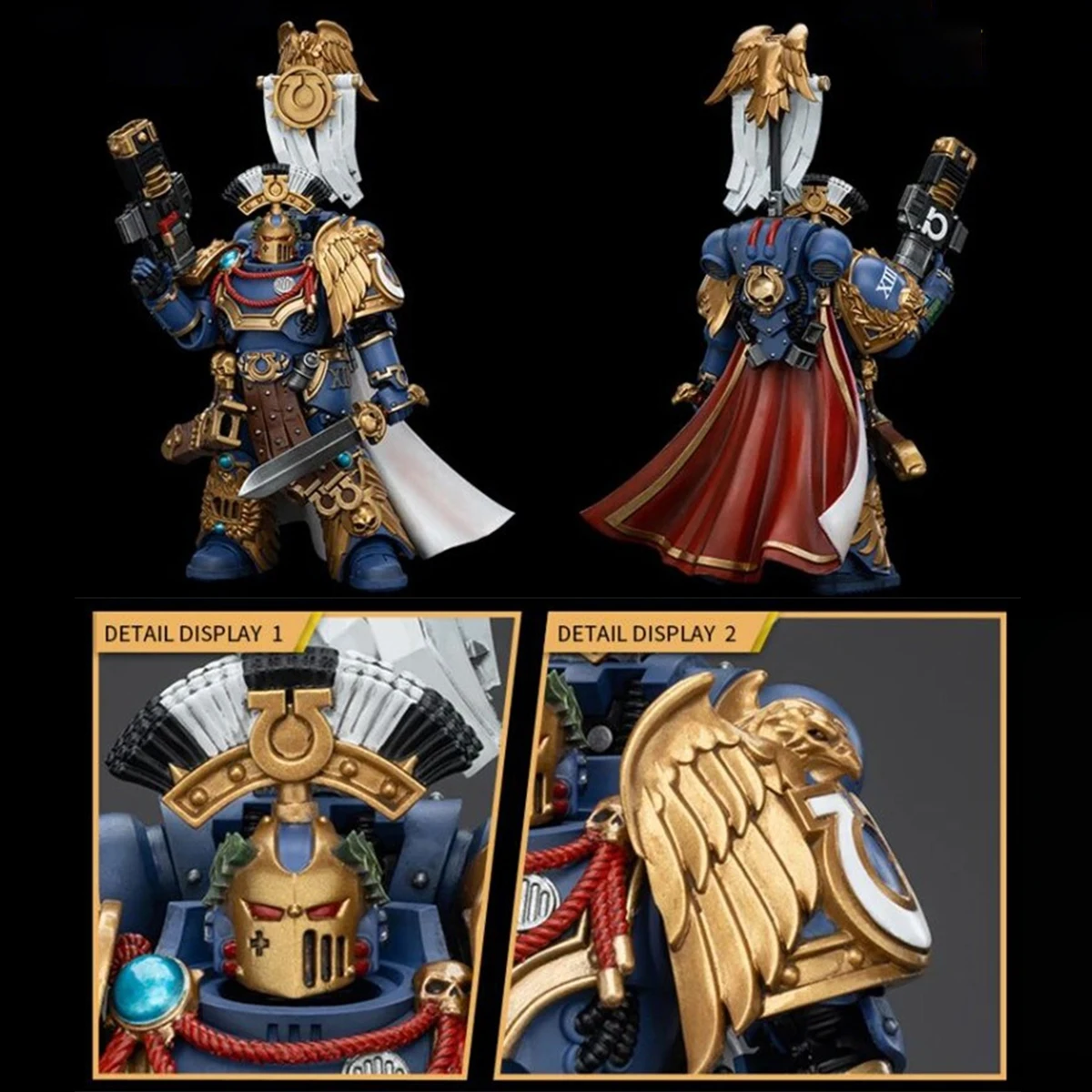 JOYTOY Warhammer Horus Heresy Ultramarines figurka Legion Praetor z mieczem mocy i Volkite Serpenta model figurki zabawka