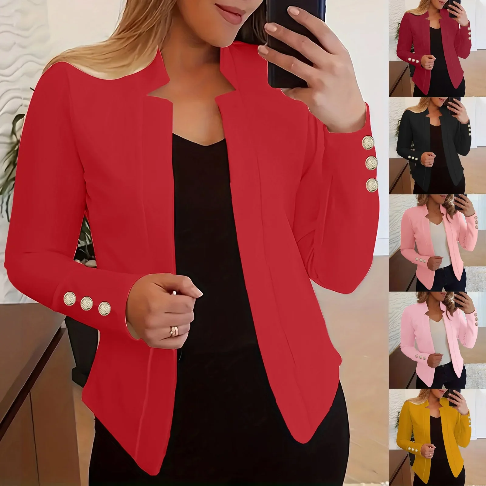 

Pop Office Lady Jacket Blazer Autumn Winter All-match Business Women Jacket Suit 2025 New Autumn And Winter Blazer Female Clothi