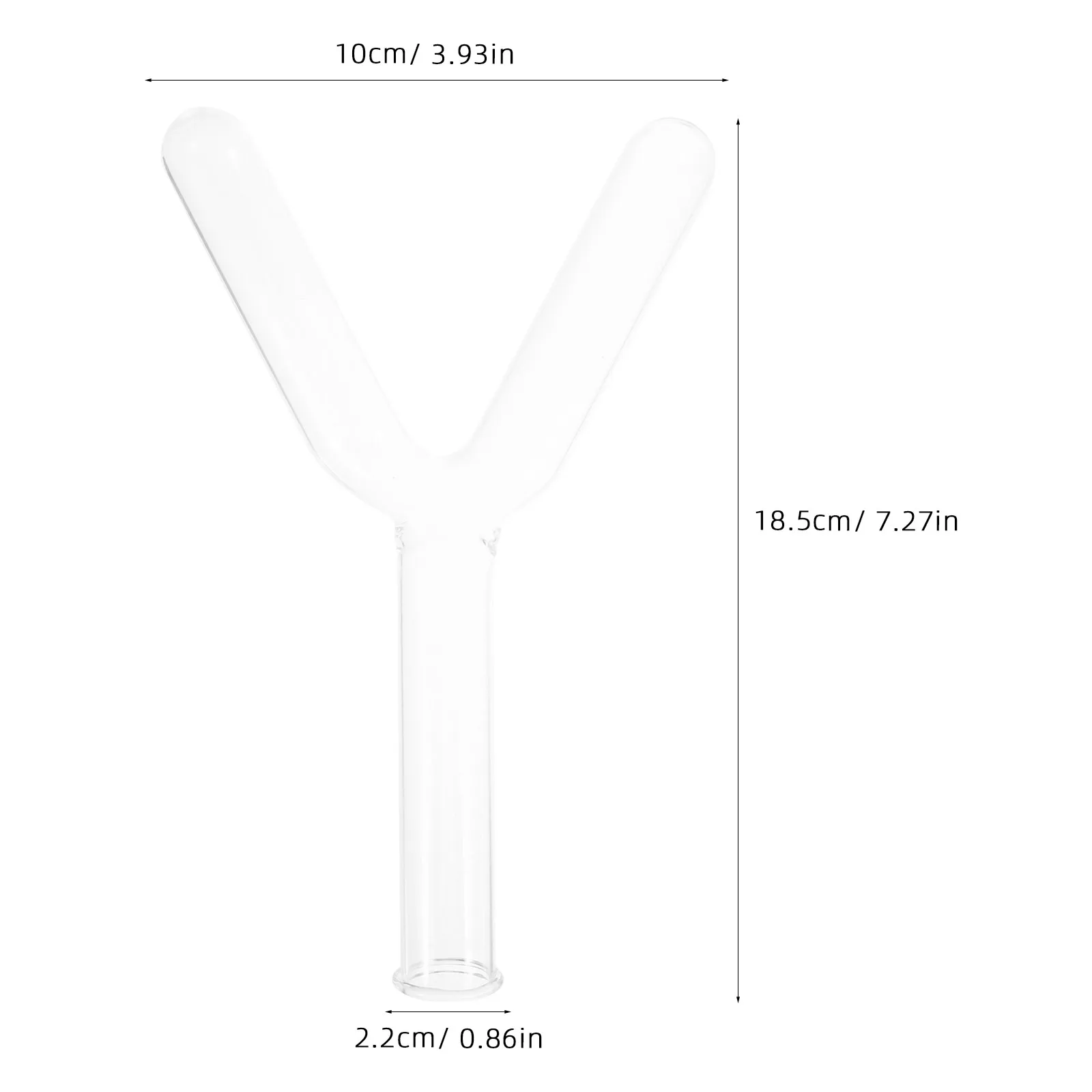 Glass Y-Shaped Connector Tube Essential Laboratory Glassware Glass Connector Adapter for Chemical Gas Experiments Explosion Tube view 3