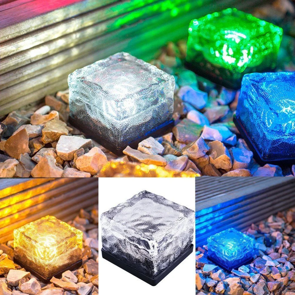 

Solar Decorative Lights Water Can Outdoor Garden Landscape LED Brick Bricks Ice Rocks Lamp