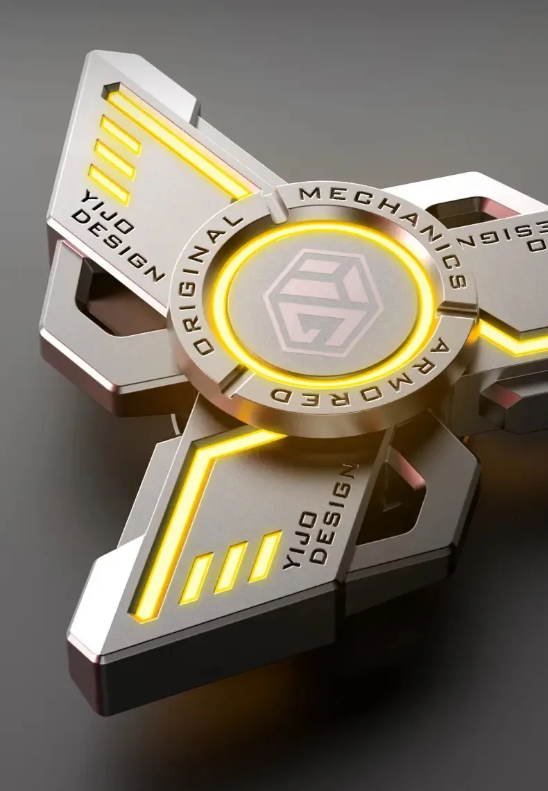 Leuchten. Metall-EDC-Fidget-Spinner, Fidget-Spielzeug zur Stresslinderung und Druckentlastung. Handspielzeug, coole Kreisel, Geschenk für Erwachsene und Jungen – Detail 6
