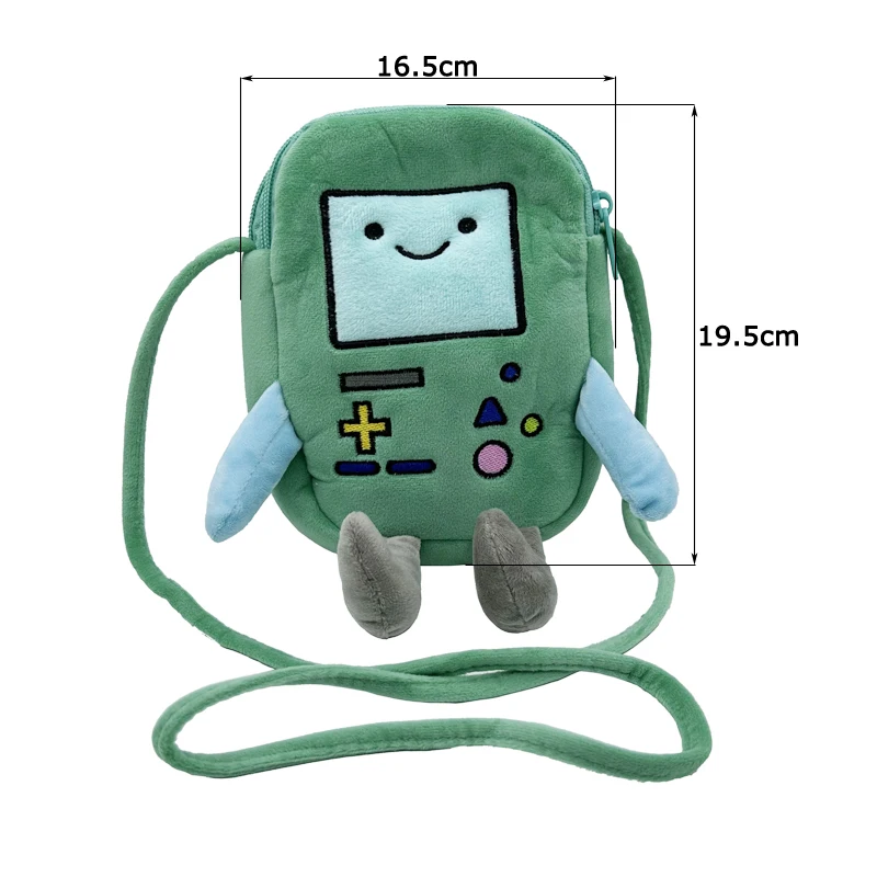 Anime Fashion Cartoon Finn&Jake Figure Crossbody Bag Plush Coin Bag Phone Bag Kawaii Stuffed Toys kid Birthday cosplay Gifts