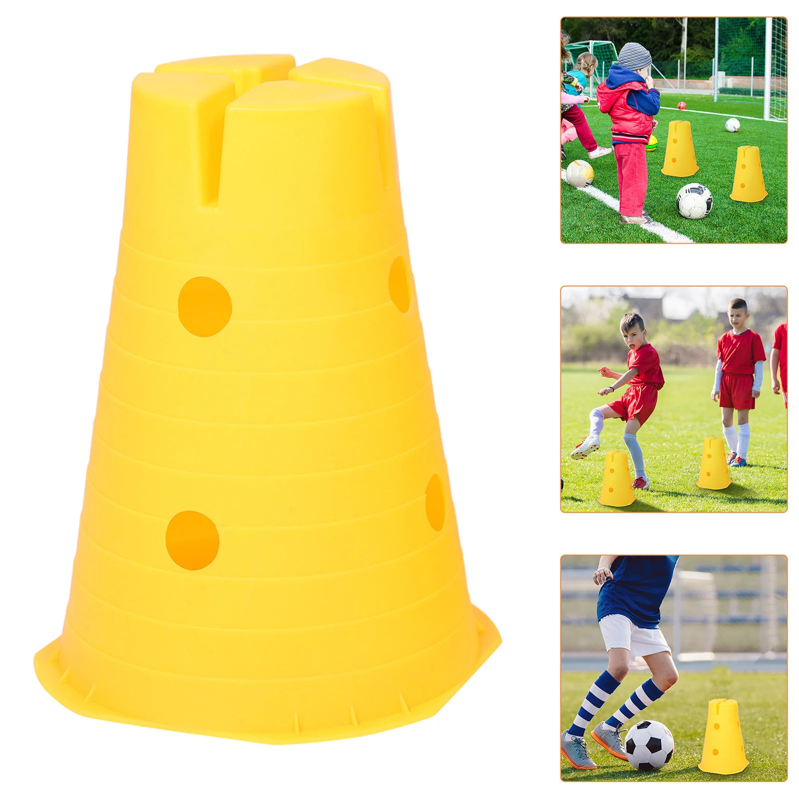 

2 pcs Small Hurdles Basketball Marker Buckets For Soccer Training Obstacle Cones Stackable Sports Practice Equipment Team