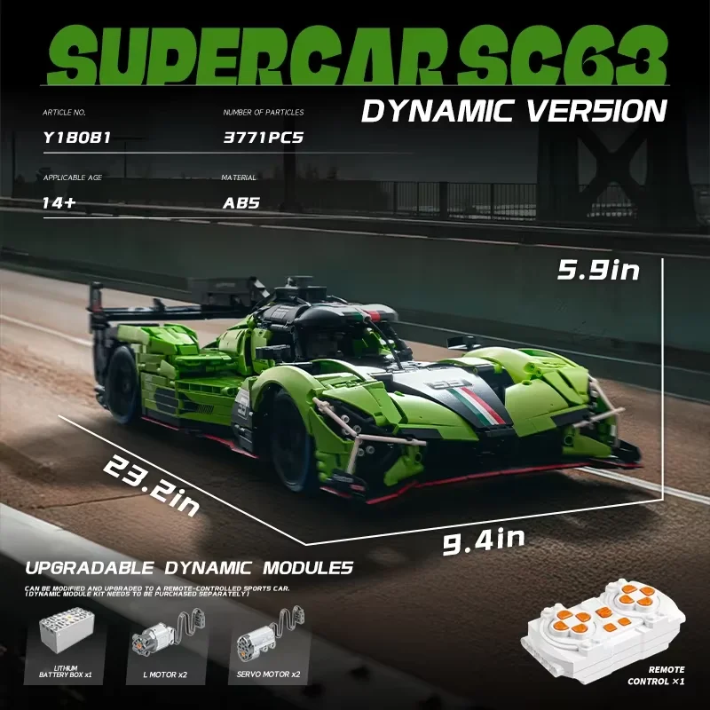 

1:8 конфигураемая радиоуправляемая крупномасштабная модель суперкара, игрушка для детей и взрослых, подарок на день рождения, коллекция автомобилей для энтузиастов