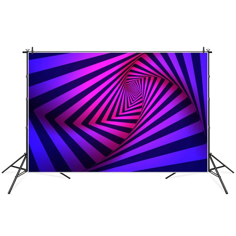 Visual Illusion Rotation Wallpaper Party Photography Backdrops Custom Grunge 3D Photocall Photographic Backgrounds Studio Props