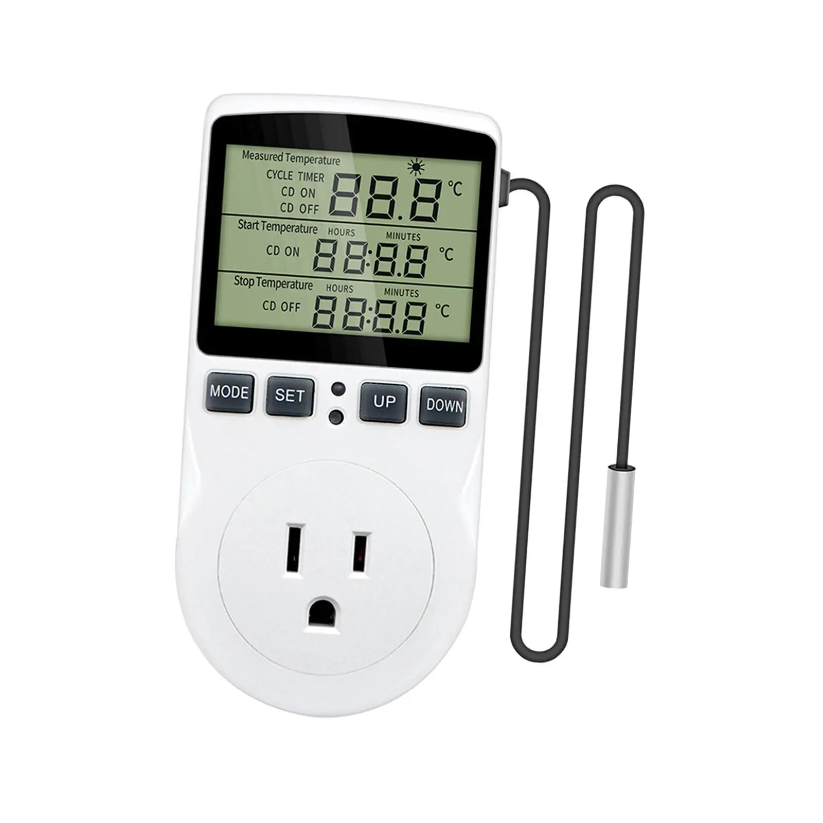 

Digital Temperature Controller Timer Compact Heating and Cooling Control for Farm Reptile Aquarium Incubator Terrarium