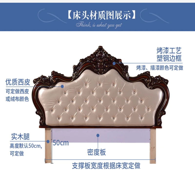 European headboard soft bag bedside backrest 1.8 meters French princess bed backrest double