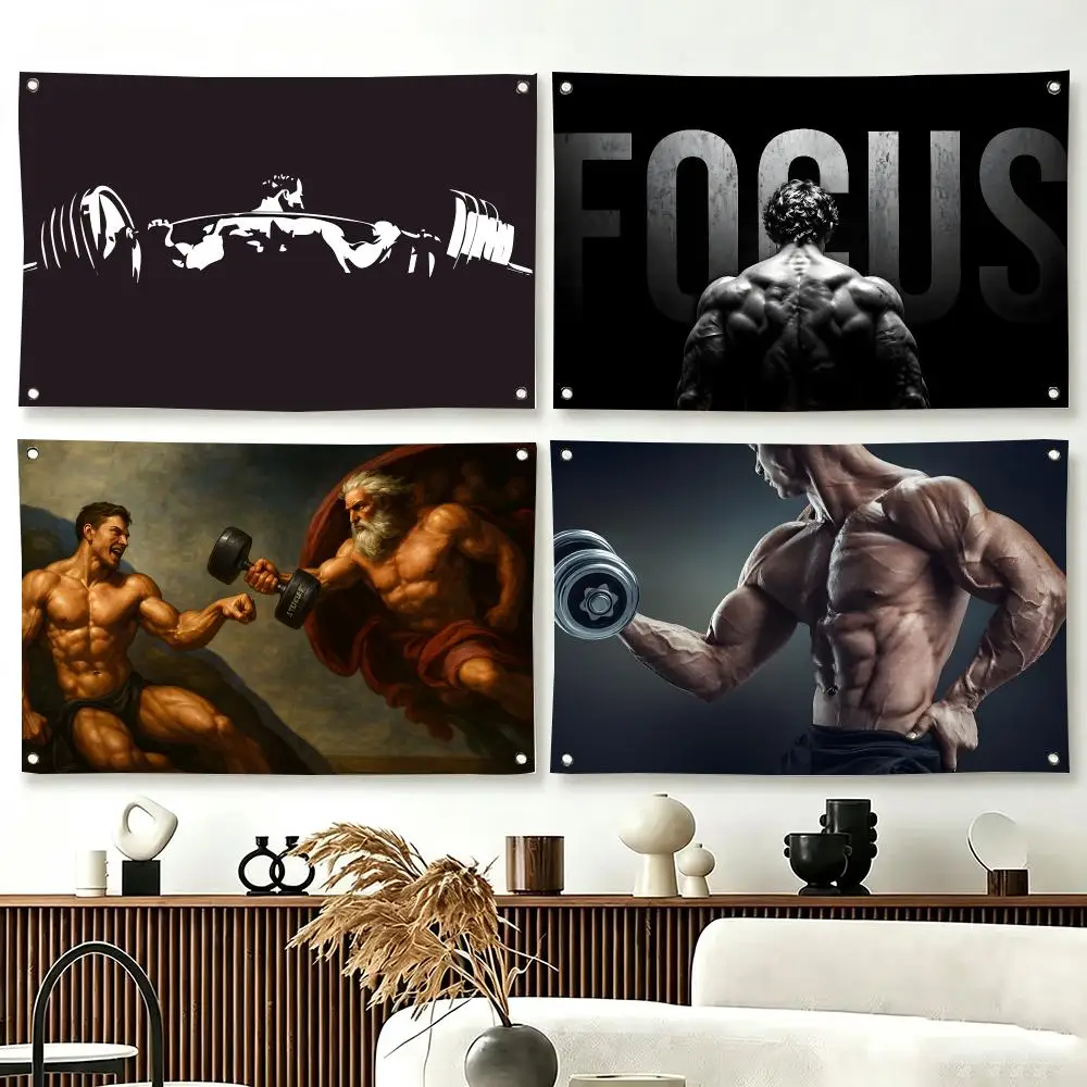 GYM Lover Bodybuilding Flags  For Living Room Home Dorm Decor Wall Outdoor Camping Party Banner Gifts