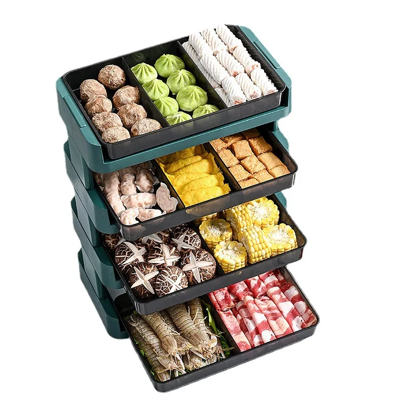 

Home kitchen, multi-layer hot pot vegetables, multi-functional side dish rack, hot pot plate