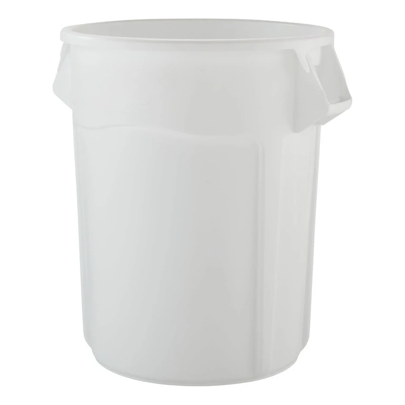 

BRUTE Сверхмощный круглый вентилируемый мусорный бак без крышки, 55 галлонов, белый, для ландшафтов/конструкторов