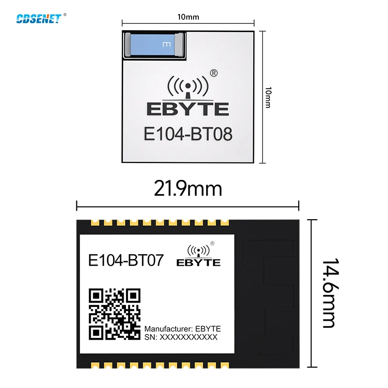 10pcs BLE5.1 Bluetooth To Serial Port Module CDSENET E104-BT07/08 PCB Master Slave Low Power Beacon/iBeacon Broadcast Switching