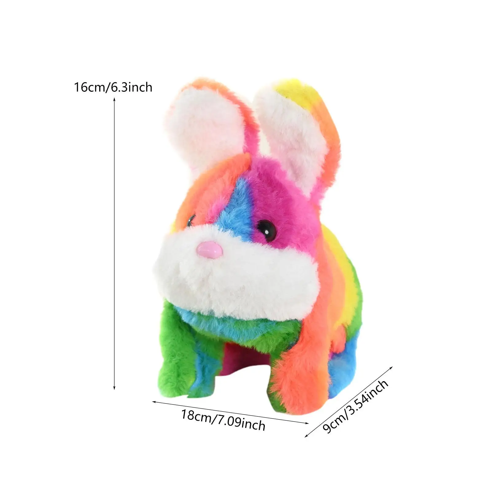 Electric Bunny Plush Toy Birthday Gift with Sound Cute Creative Stuffed Animal Realistic Bunny Toy for Kids Boys Girls Children