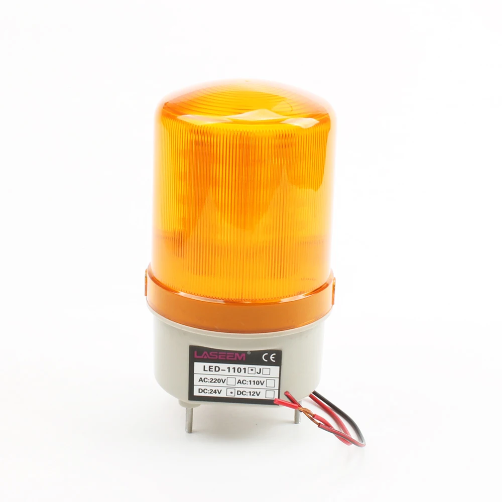 LED-1101J 플래시 경고등 소방관 비상 부저 빨간색 파란색 녹색 노란색 표시 등 DC12V 24V AC220V 110V