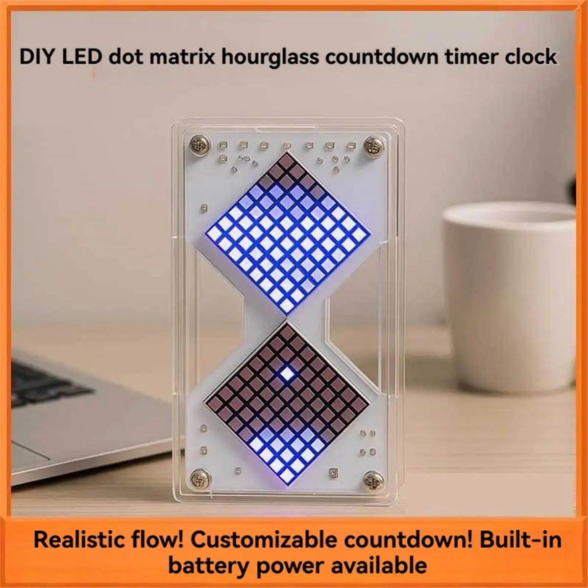 Promotion LED Dot Matrix Hourglass Sensor Countdown Timer Clock 01-99 Minutes Custom Countdown Timer