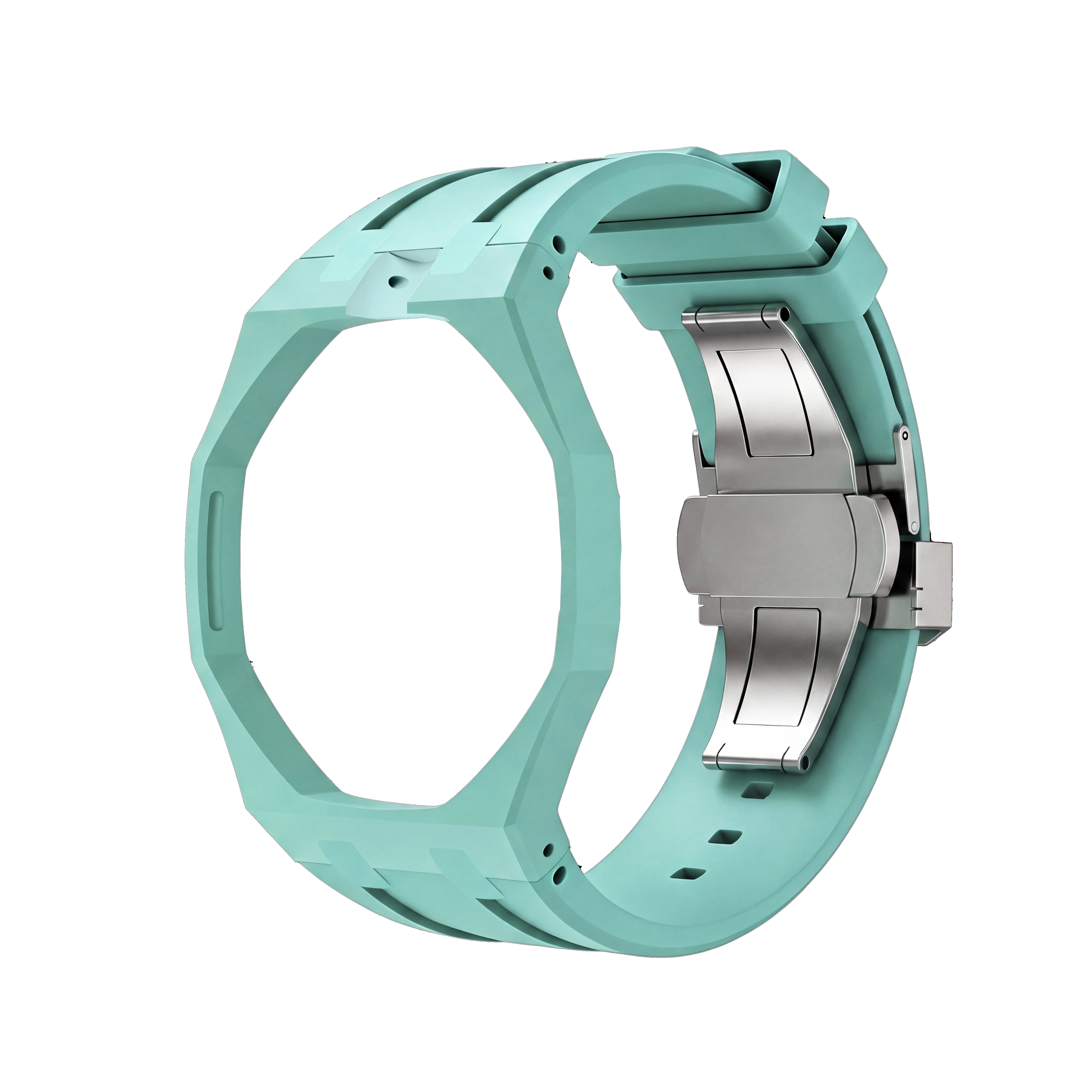 Image of Bioceramics Uhrengehäuse + Silikonarmband für Swatch X AP Royal POP Modifikations-Kit Armbandwechsler für Armbanduhr mit Schmetterlingsverschluss