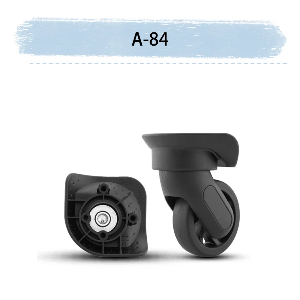 For The French Ambassa DELSEY A-84 Universal Wheel Black Replacement Suitcase Silent Smooth Shock Absorbing Rotating Wheel