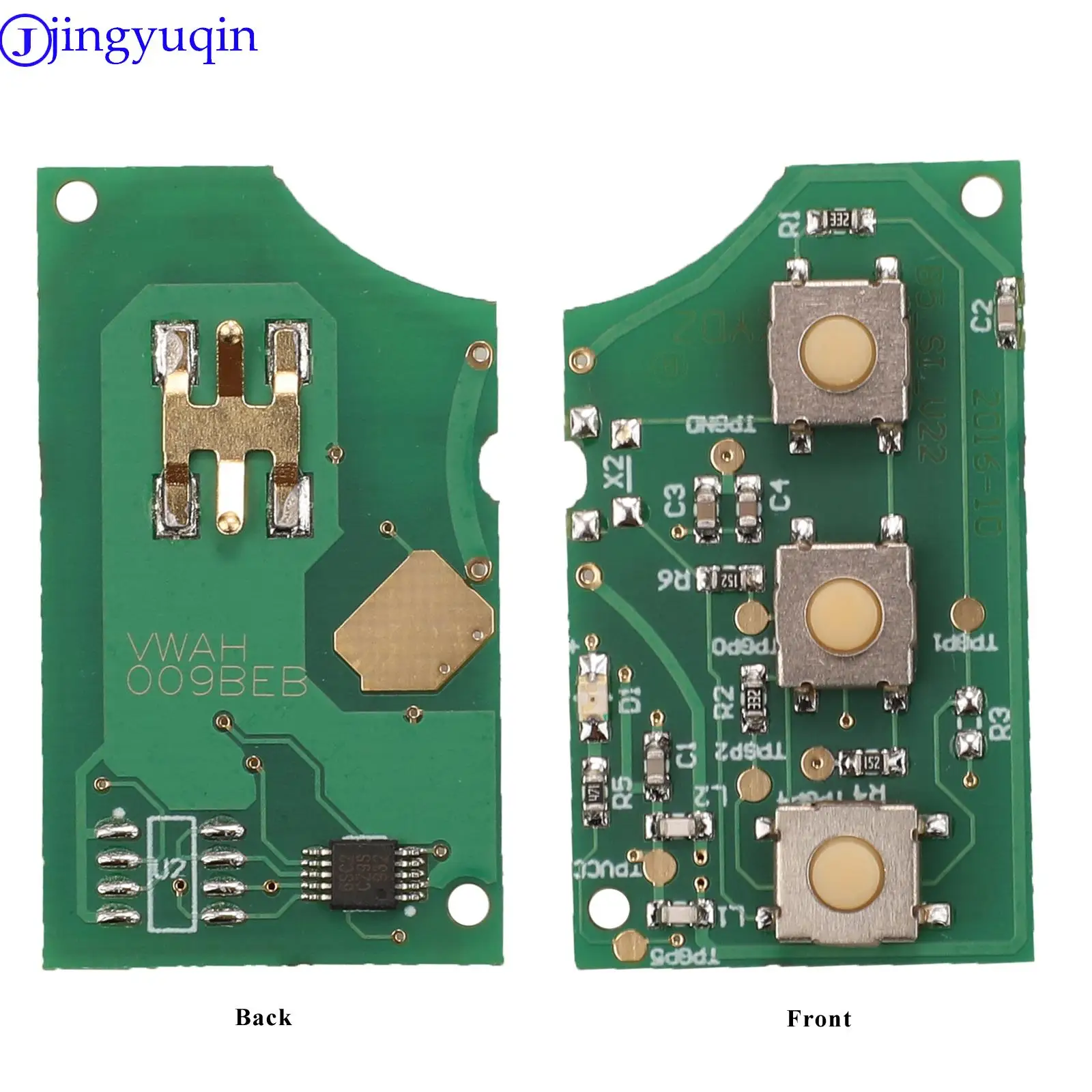 Jingyuqin-Placa remota da chave do carro, 1J0959753AH 1K0959753DA 1K0959753G 433Mhz para VW Golf Passat Polo Jetta Touran Bora Sharan