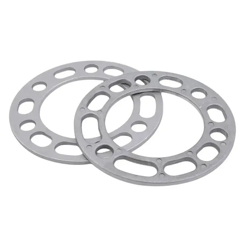 2개입 유니버셜 자동차 휠 타이어 스페이서 어댑터 심 플레이트 3mm 5mm 6mm 8mm 10mm (4x100 4x114.3 5x100 5x108 5x114.3 5x120 호환) 썸네일 6