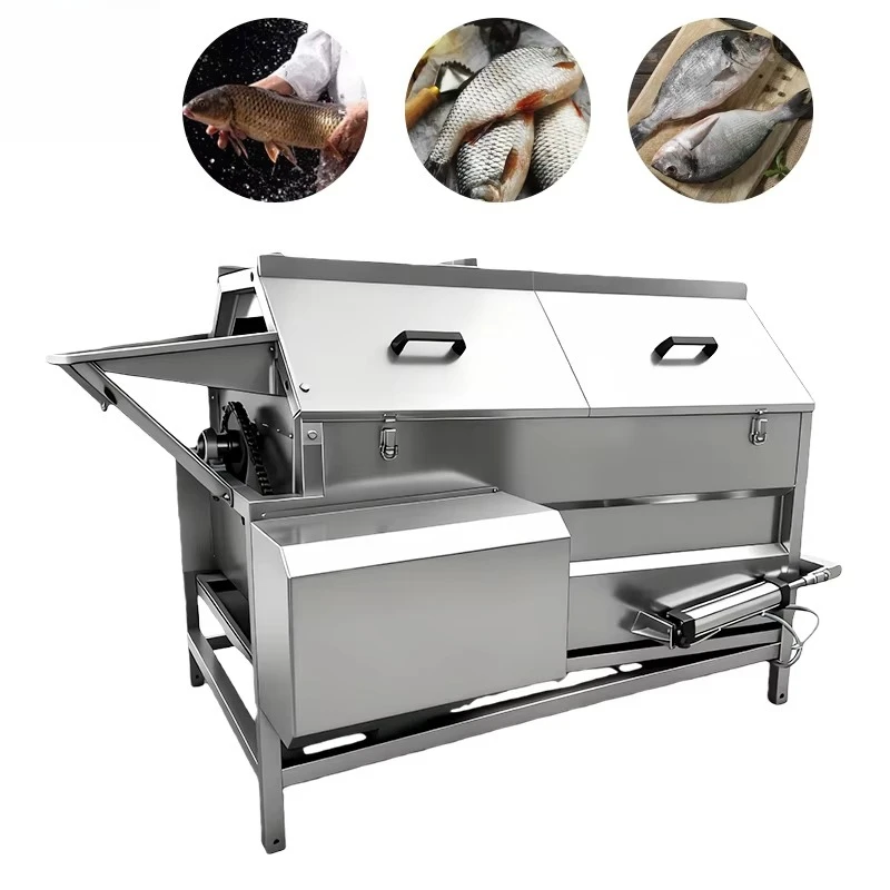 Compact Mackerel Herring Descaling Machine Easy Operation for Aquatic Processing Plant Custom