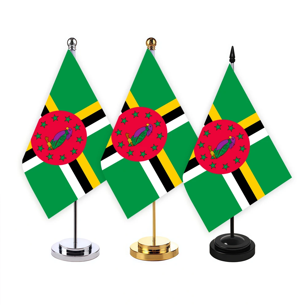 CYPOMELO office desk flag Dominic flag 14x21cm Dominic desktop small decoration flag including flagpole