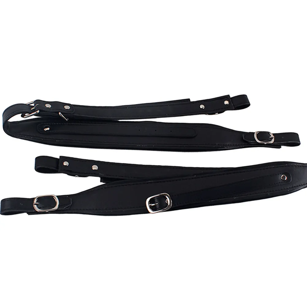 

1Pair Black Synthetic Accordion Shoulder Strap Adjustable Sturdy Buckle for Bass Accordion Practice Performance Portable