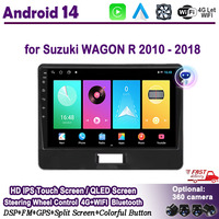 for Suzuki WAGON R 2010 - 2018 Android 14 Car Radio Multimedia Player WIFI QLED Screen GDS Navigation DSP Stereo Carplay 4G BT