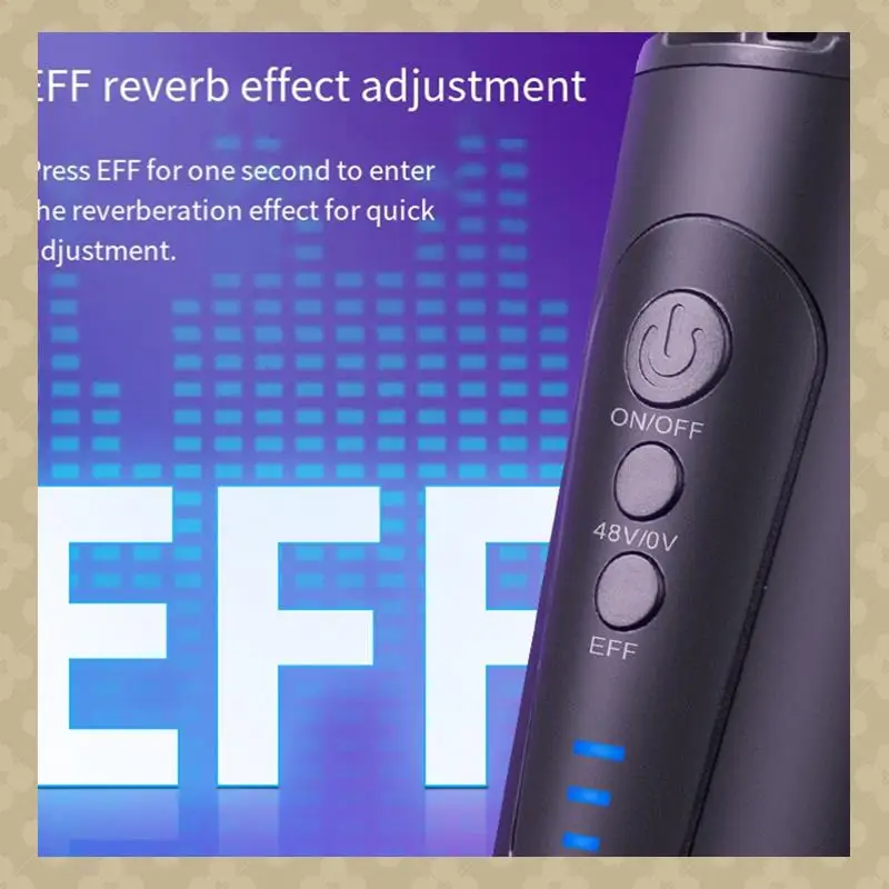 ABST New 2.4G XLR Microphone Wireless Transmitting & Receiving System Dynamic Condenser Microphone Reverberation Adjustment