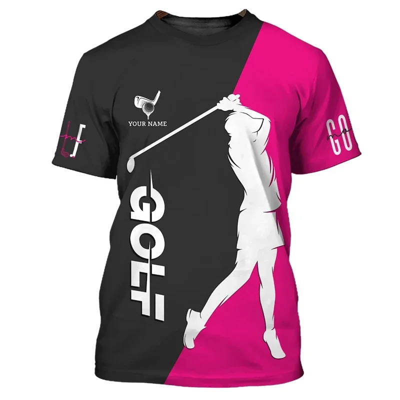 

Custom Name Men T-Shirt 3d Golf Pattern Printed Men's O-Collar Oversized Short-Sleeved Tops Fashion Summer Street Wear For Men