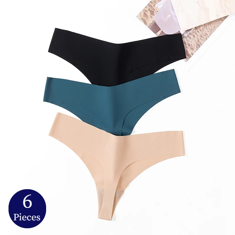 Trowbridge 6 teile/satz Damen höschen einfache nahtlose Unterwäsche Frau atmungsaktive Riemen sexy Dessous bequeme Sport G-Strings