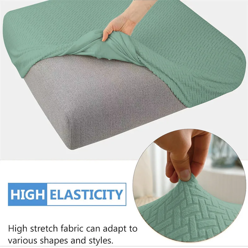 T‑Shape Jacquard Sofa Seat Cushion Cover Full‑Wrap Universal Funiture Protector Couch Covers Anti-dust Removable For Home Decor