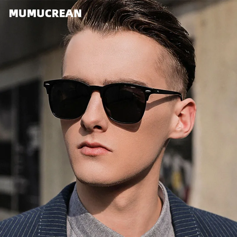 Novos óculos de sol polarizados clássico retro masculino óculos de sol ao ar livre uv400 plástico quadrado tendência tons eyewear