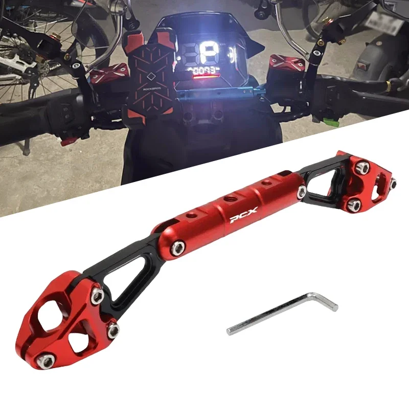 

Motorcycle Accessories GPS Crossbar Holder Fit For HONDA PCX125 PCX150 PCX160 Handlebar Extender Light Lamp Bracket Phone Stand