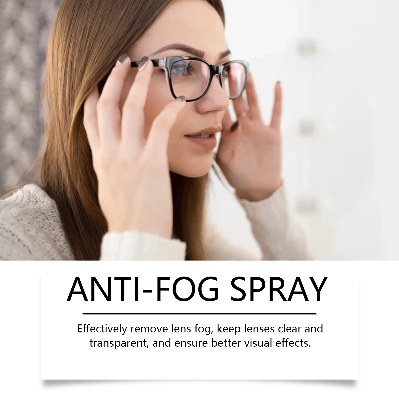 Anti Fog Spray for Glasses Waterproof Quick Dry Eyeglass Lenses Cleaner Long Lasting Clear Vision Lenses Decontamination Agent