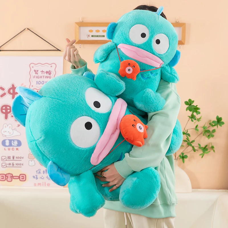 Tamanho grande sanrio hangyodon dos desenhos animados brinquedo de pelúcia hanton bonecas de pelúcia jogar travesseiro presente aniversário crianças amigos decoração do dia das bruxas