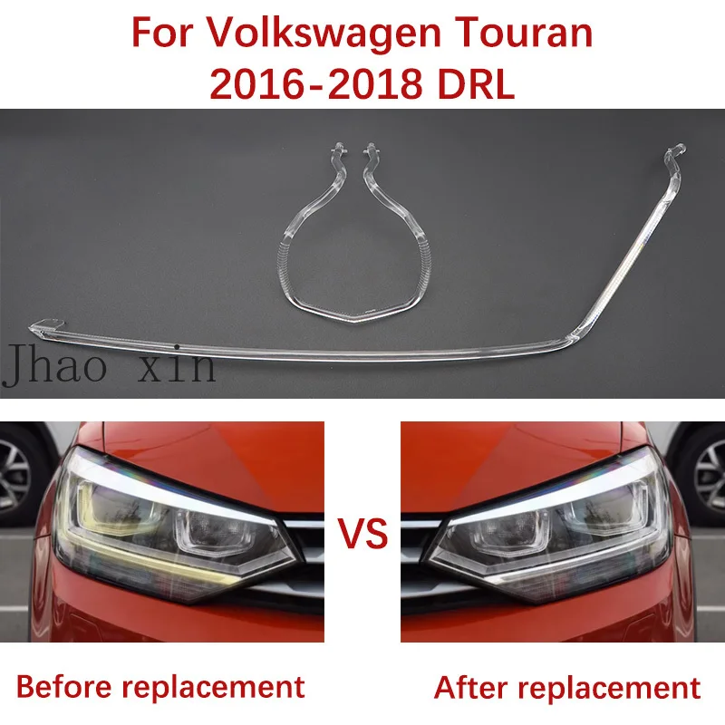 

White Light Angel Eye Car Headlights DRL Lamp Tube Ballast Light Source Module Light Guide Strip for Volkswagen Touran 2016-2018