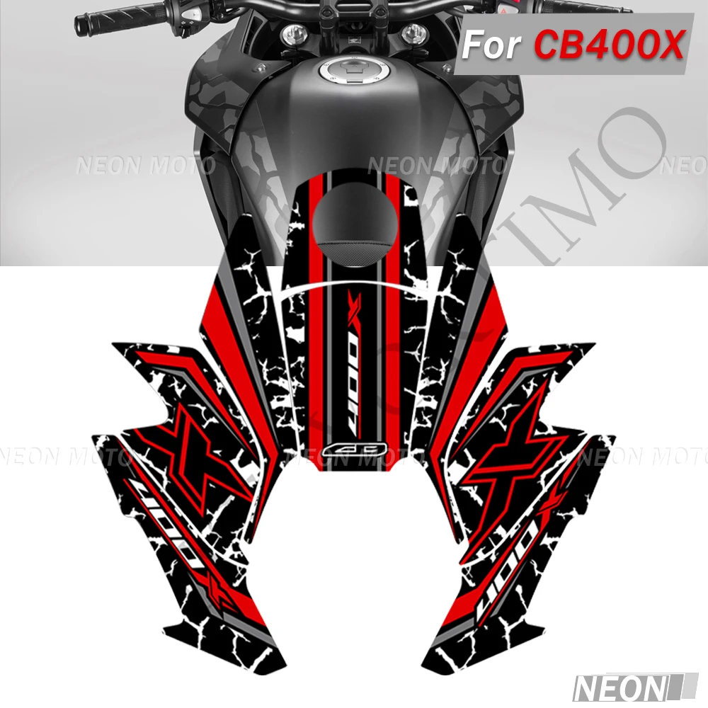 For CB400X CB 400X  Motorcycle Tank Pad Sticker Anti-scratch Helmet Emblem Trunk Luggage Fairing Fender Set Decals Kit