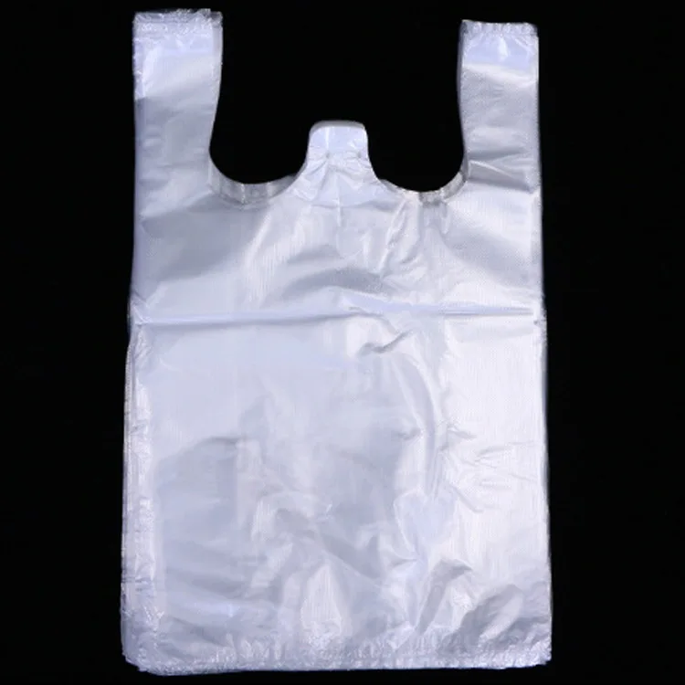 White transparent plastic bag large small vest supermarket shopping bag food packaging vest термопакет для хранения storage