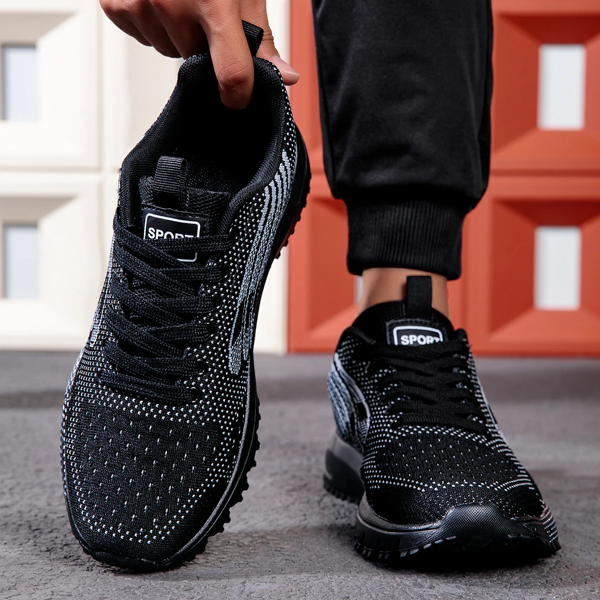 YRZL Mens Sneakers Running Shoes Wear Resistant Breathable Mesh Athletic Jogging Sneakers Men Non Slip Sports Shoes for Men