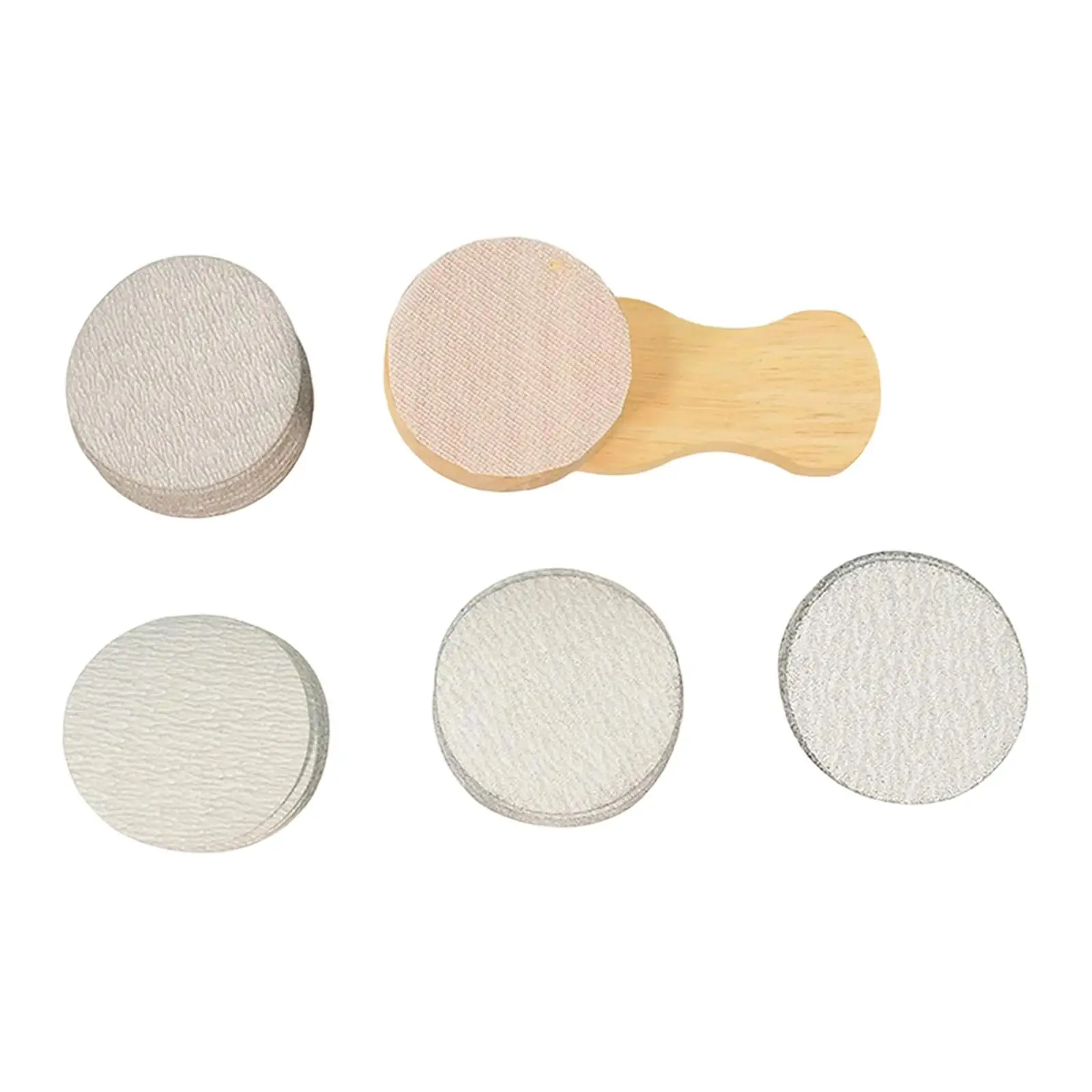 Sander Kit Finger Sander 100/240/400/600 Grit Handicrafts Accessories with Sandpapers Detail Handle Portable Wood Polisher