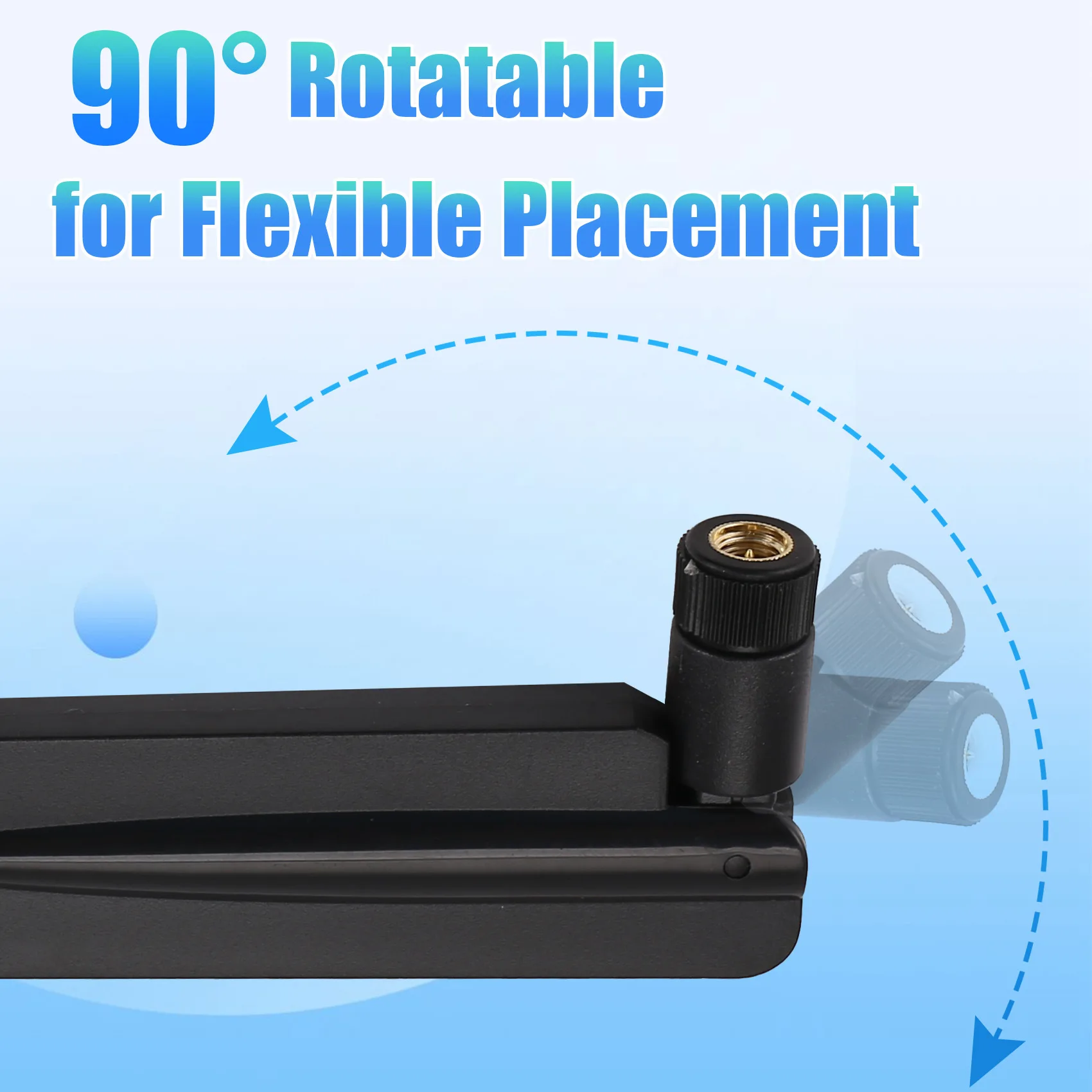 Solid 5G 4G 3G Communication Aerial 600-6000Mhz 18Dbi Omni Smart Home Security Antenna SMA Male
