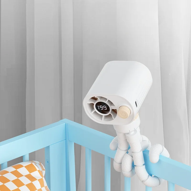 baby-stroller-fan-handheld-turbo-fan-199-speed-semiconductor-cooling-led-display-rechargeable-portable-fan-for-crib-bed