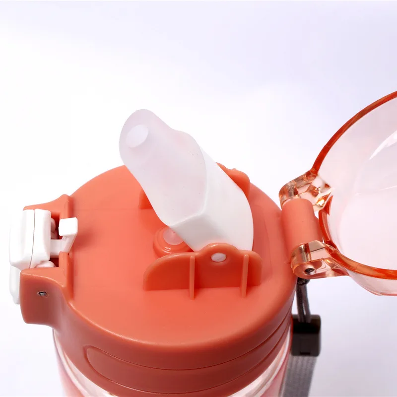 Wholesale straw cup large capacity cup bounce silicone nozzle water cup sports fitness kettle