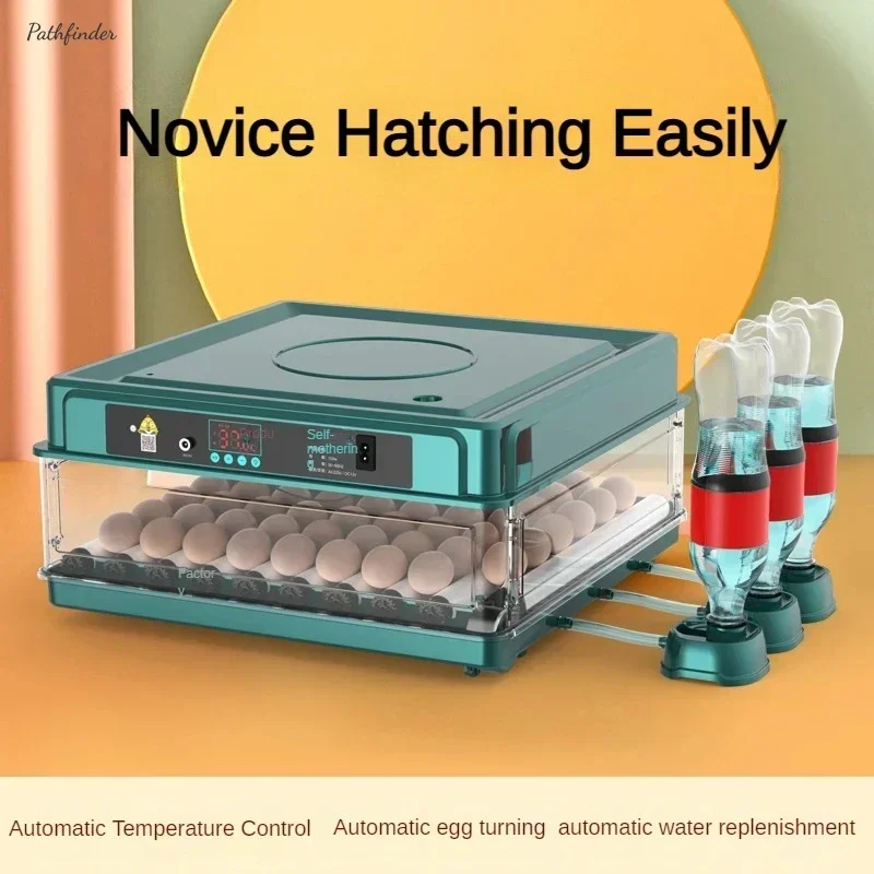 Small household egg incubator. Fully automatic. Intelligent. For chicken, rutin, duck, goose. Hatching machine.