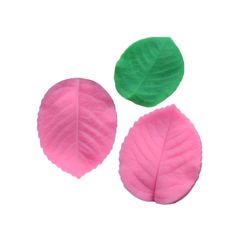 2PC Food Grade 3D Petal Leaf Shaped Silicone Lace Cake Mold Cake Decoration Tools Fondant Sugarcraft Embossed Cake Mold  E002