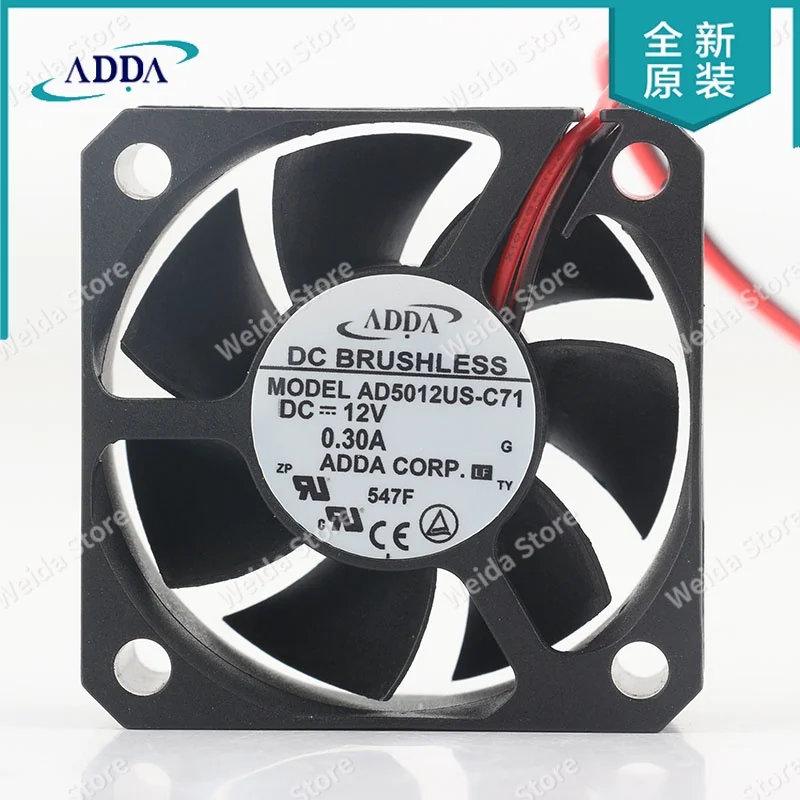 

Вентилятор охлаждения ADDA 24V 48V 5020 50X50X20MM 5CM для блока питания, высокоскоростной, с двойным шарикоподшипником, для инвертора AD5012US-C71, DC12V 0.30A