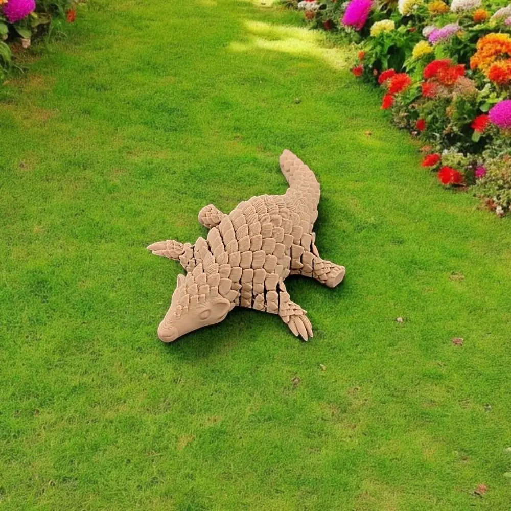 

Movable Joints 3D Printed Pangolin Realistic Handicraft 3D Printed Pangolin Model Figurine Cartoon Pangolin Ornament