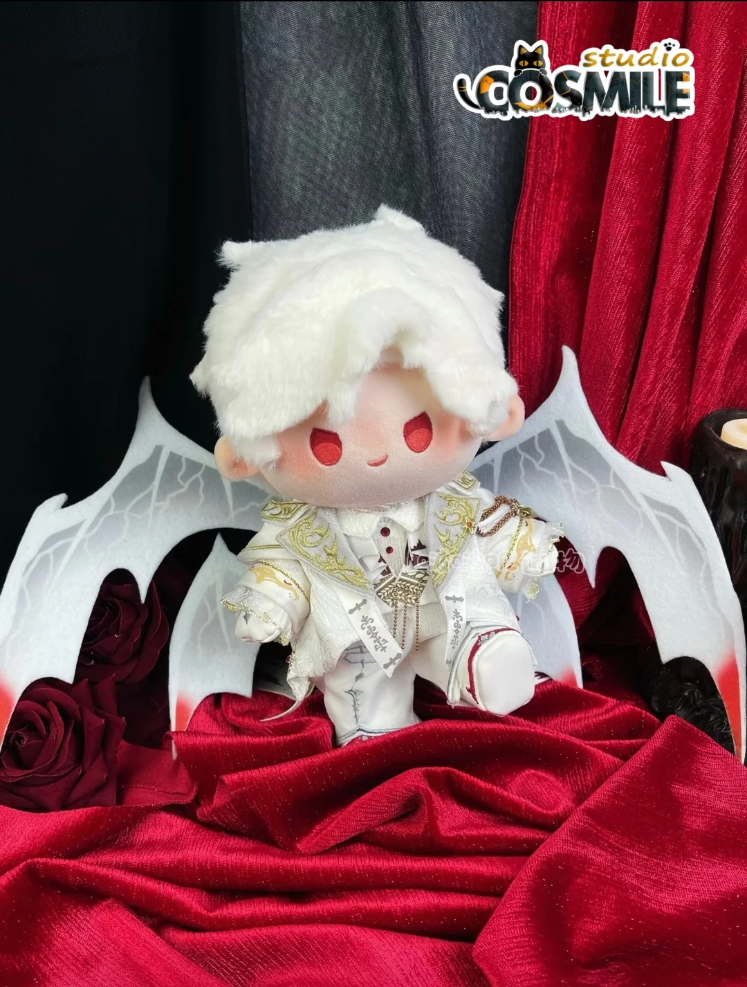 Silver White Wing Demon Sylus シン Love and Deepspace Costume Suit Fashion 20cm Plush Doll Accessories Doll's Clothes Clothing BB