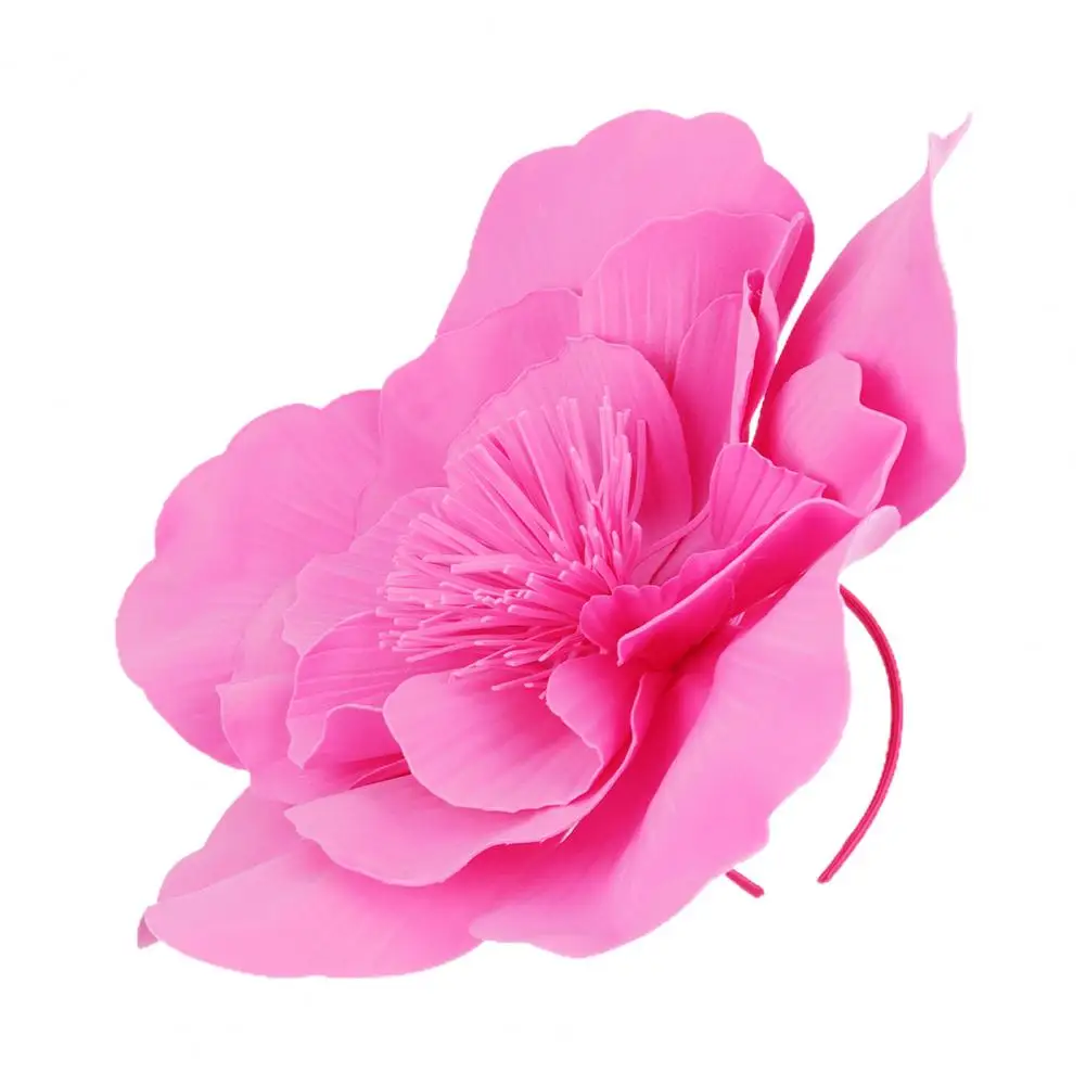 Flower Decor Hair Band Scrunchie Design Fascinator Hat Elegant Floral Headband Fascinator for Bridal Makeup Prom Photography