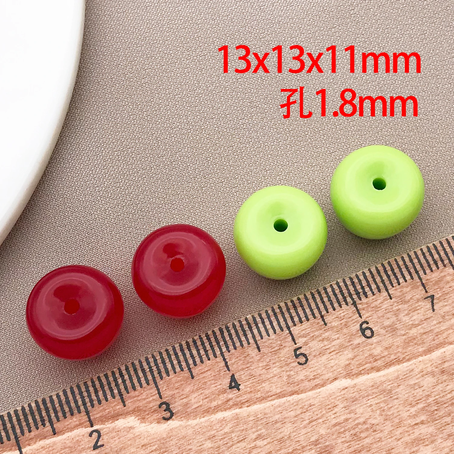 10/20pcs Simulated Apple Acrylic Beads - Christmas Red & Green Contrasting Colors, Cute Style Loose Beads for DIY Jewelry Making