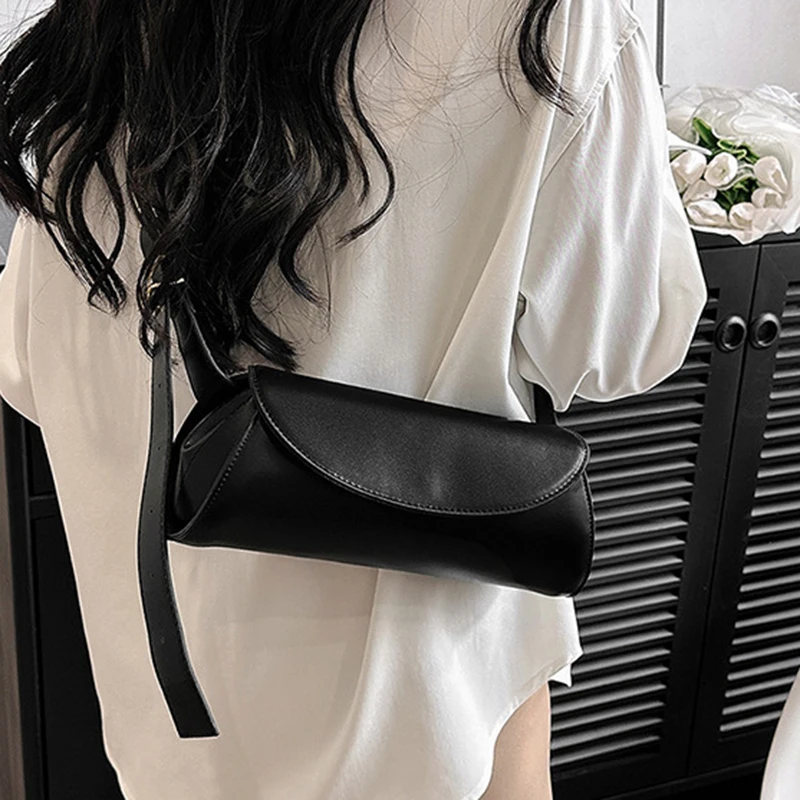 Formeki French Style Bag Texture Underarms Shoulder Bag Female Spring Summer 2023 New Trend Niche Cylindrical Bag